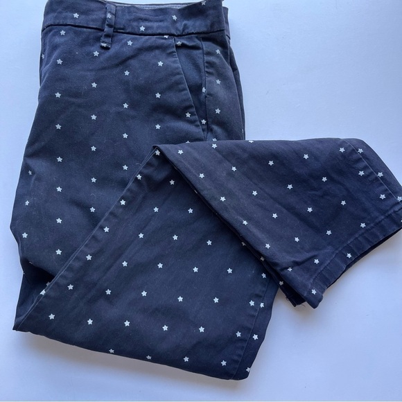 Tommy Hilfiger Pants Hampton Navy Blue Stars Print Stretch Slim Chino Medium 8 - Picture 1 of 14